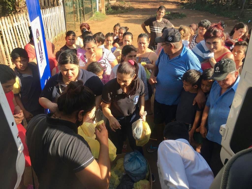 UPE entrega donaciones a Hogar las Tias y familias del barrio Maria Auxiliadora